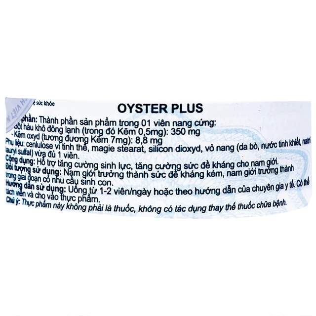 Viên hỗ trợ tăng cường sinh lực nam giới Oyster Plus Goodhealth (60 viên) - Ảnh 3