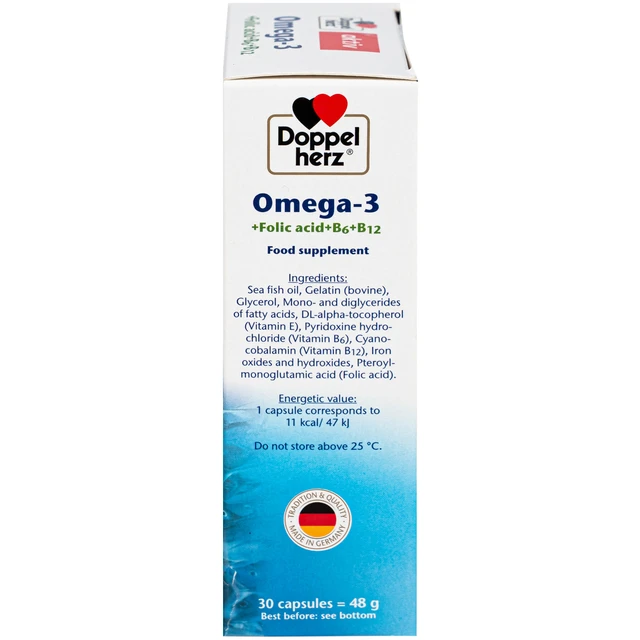 Omega-3 + Folic acid + B6 + B12 (3 vỉ x 10 viên) - Ảnh 6