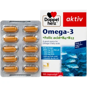Omega-3 + Folic acid + B6 + B12 (3 vỉ x 10 viên)